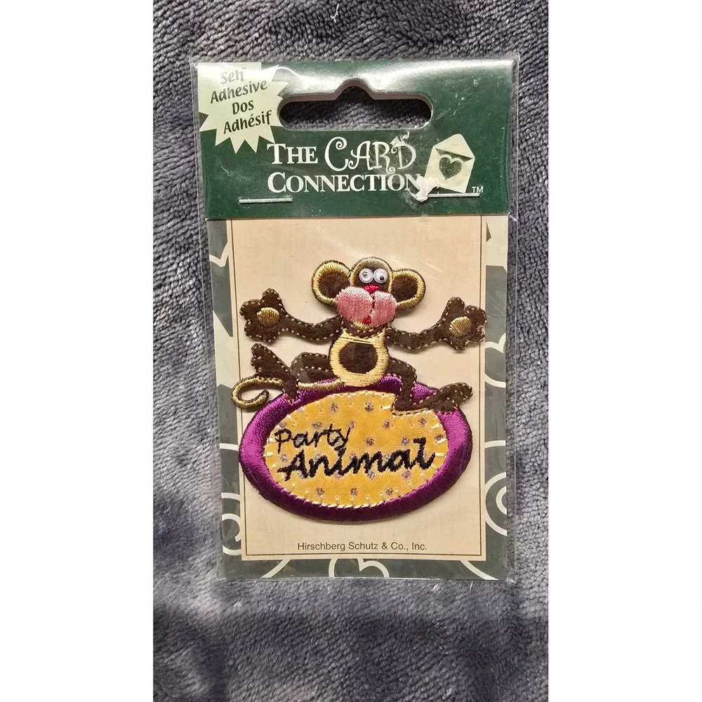 Vintage The Card Connection Party Animal Monkey Self Adhesive Patch TCP0020-123